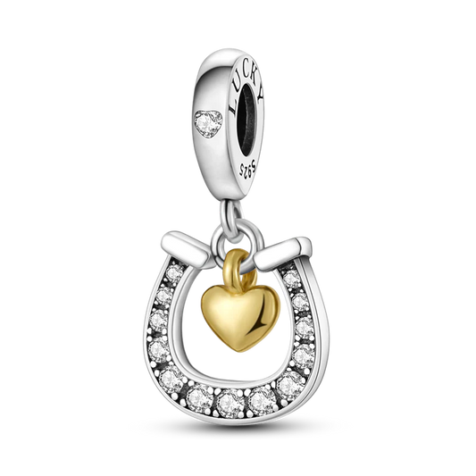 Charm Herradura & Corazon Dorado