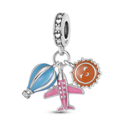 Charm Globo, Avion & Sol Sonriente