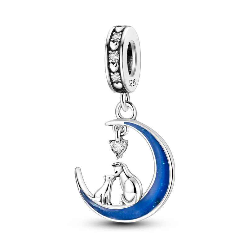 Charm Luna Azul "Familia de Gatos"