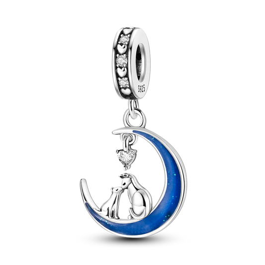 Charm Luna Azul "Familia de Gatos"